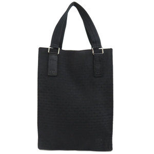 Christian Dior Logo Handbag Canvas Black